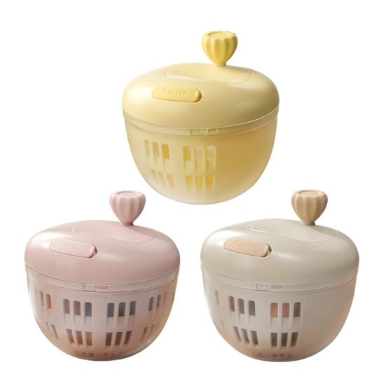 Manual Salad Spinner 3-in-1 Fruit Veggie Washer Dryer And Storage Basket BPA-Free Vegetable Dehydrator with Non-Slip Base