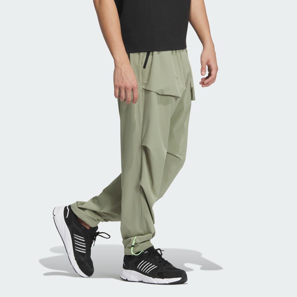 adidas TH Lite Elastic Straight-Leg Sport Casual Pants Men Bottoms Tent-Green JI8662