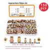 150-Piece Rivet Nut Set: Galvanized, Inch & Metric