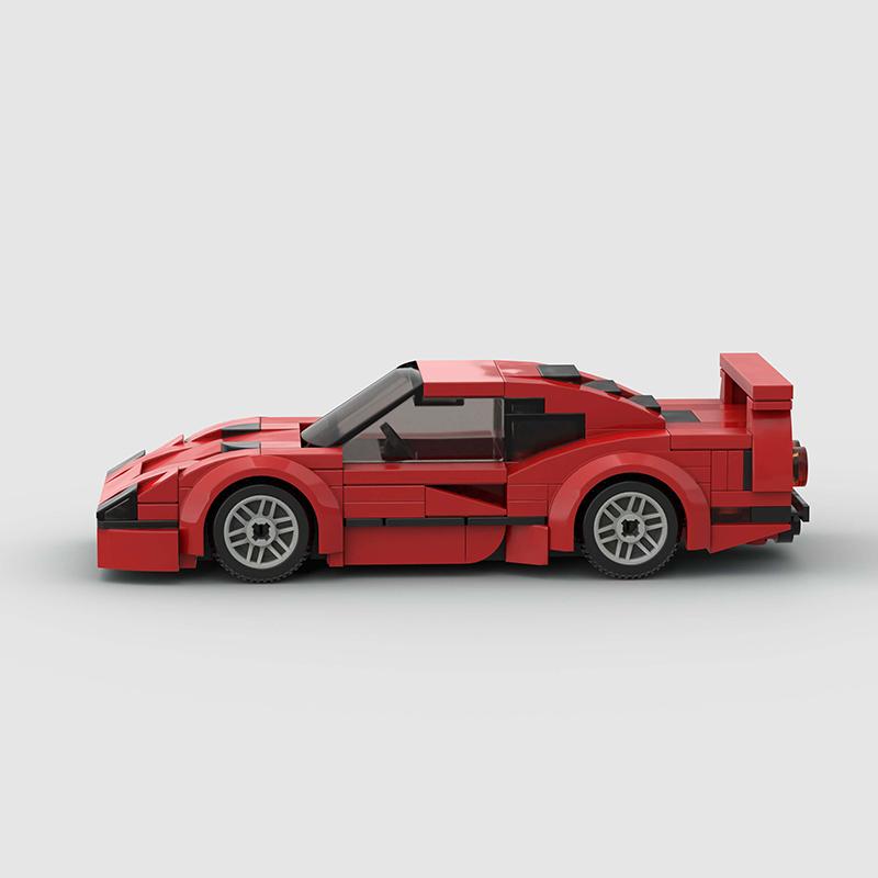 MOC Building F40 Blocks Moc City Sports Racing Car Vehicle DIY Bricks Toys Christmas Halloween Gift