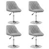 Day and Night - Day and Night Swivel Dining Chairs 4 Units Light Gray Velvet