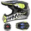 [Free Three-piece Set] Kart Off-road Helmet Electric Motorcycle Helmet Full Helmet for Mountain Downhill Competition
