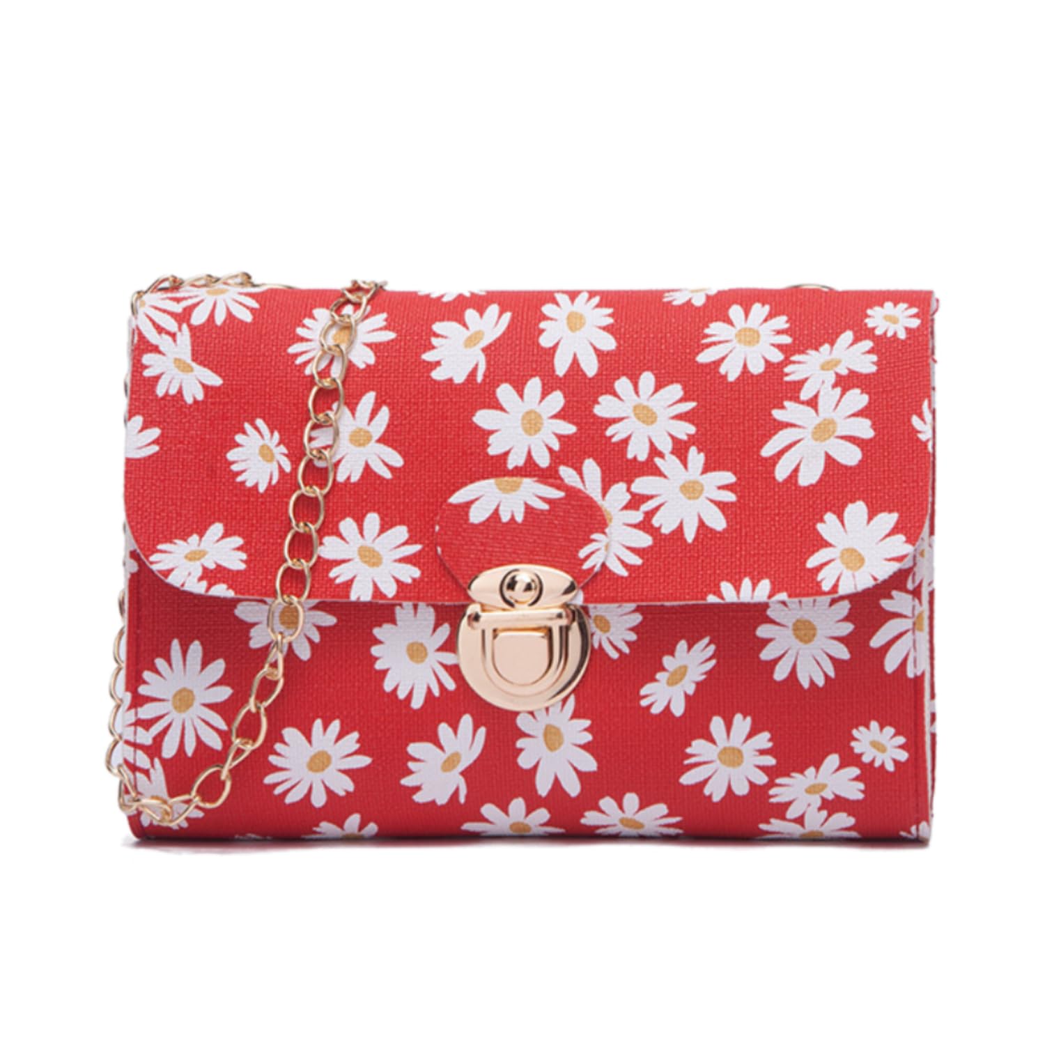 

Small floral chain shoulder crossbody red [Anuoktrolt] bag, bag, backpack, червоний