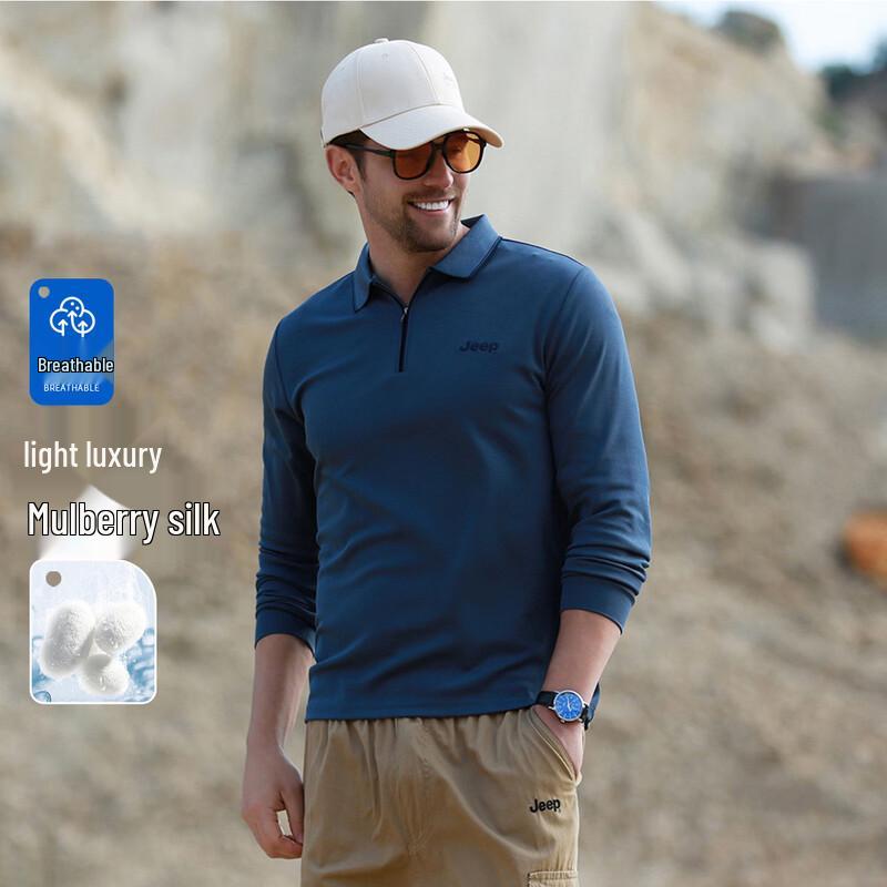 Jeep Men s Long Sleeve Polo Shirt XL