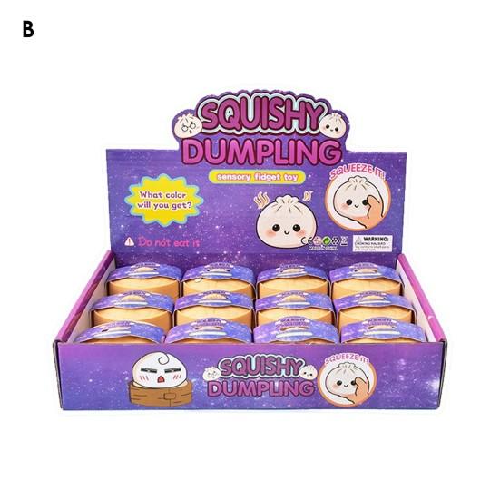 

12Pcs Cartoon Expression Dumpling Squeeze Toy Soft Stretchy Steamed Bun Fidget Toy Decompression Simulation Dough Ball Desk Toy B