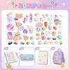 Morishop 10 Sheets Cute 3D Glitter Puffy Stickers Notebook Phone Water Bottle Craft Supplies Gift for Girls Kids