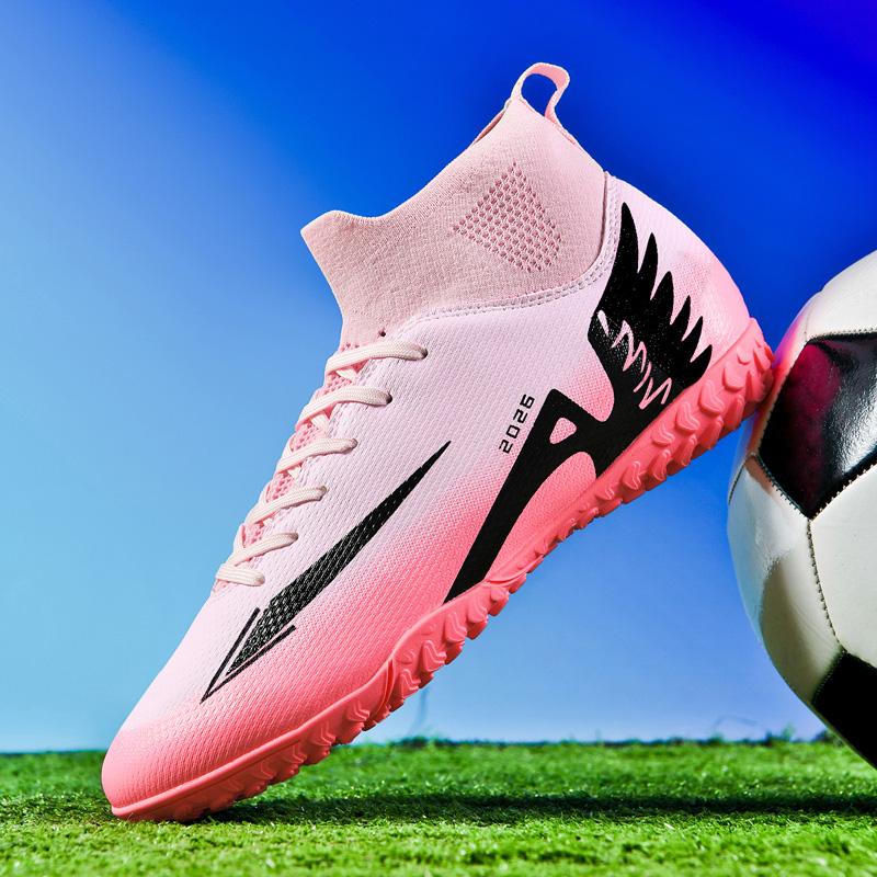 35-46 Młodzież Dorosły Duży Antypoślizgowe Odporne na Ścieranie Modne Krótkie Paznokcie Wysokie Trampki Piłkarskie