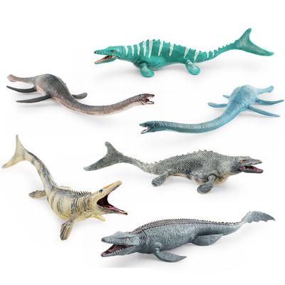 Simulación Animal Modelo de Dinosaurio Jurásico Animal Marino Mosasaurus Barón del Mar Figura Estática de Escritorio Adorno