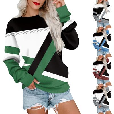 Women's Printed Sweatshirt Long Sleeve Round Neck Casual Comfortable Loose Lightweight Women's Sweatshirt