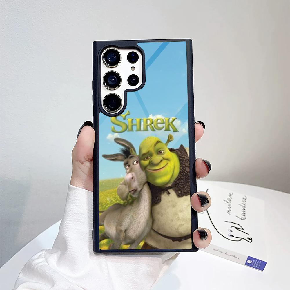 Cute Fun M-MovieS S-Shreks Back Phone Case For Samsung Galaxy S26 S25 S24 S23 S22 S21 S20 FE Edge Pro Plus Ultra PC+TPU Cover