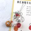 Cute Bell Bear Pendant Matching Phone Keychains Handmade Rilakkuma Strawberry Beaded Accessories Couple Gifts 6