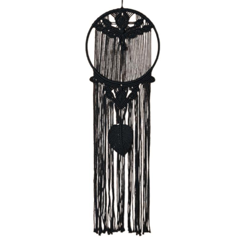 Macrame Woven Wall Hanging Leaf Tree Dream Catcher,Bohemian Handmade Room Hanging Tapestry,Wedding Decoration Crafts