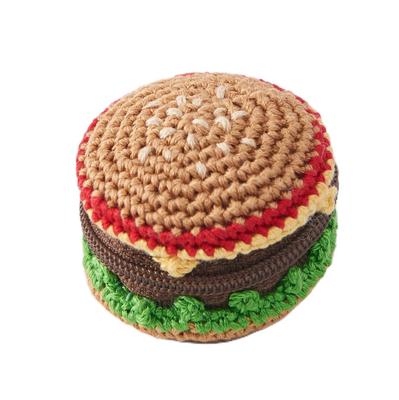 COSMO Embroidery Thread Knitted Small Pouch (Hamburger) No. 502503 Finished Size Approx. 3.4cm X 4.2cm
