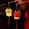 DIY sada lucerny čínského draka s rukojetí s designem střapce s bohatými barvami Jarní festival DIY ručně vyrobený přívěsek s lucernou