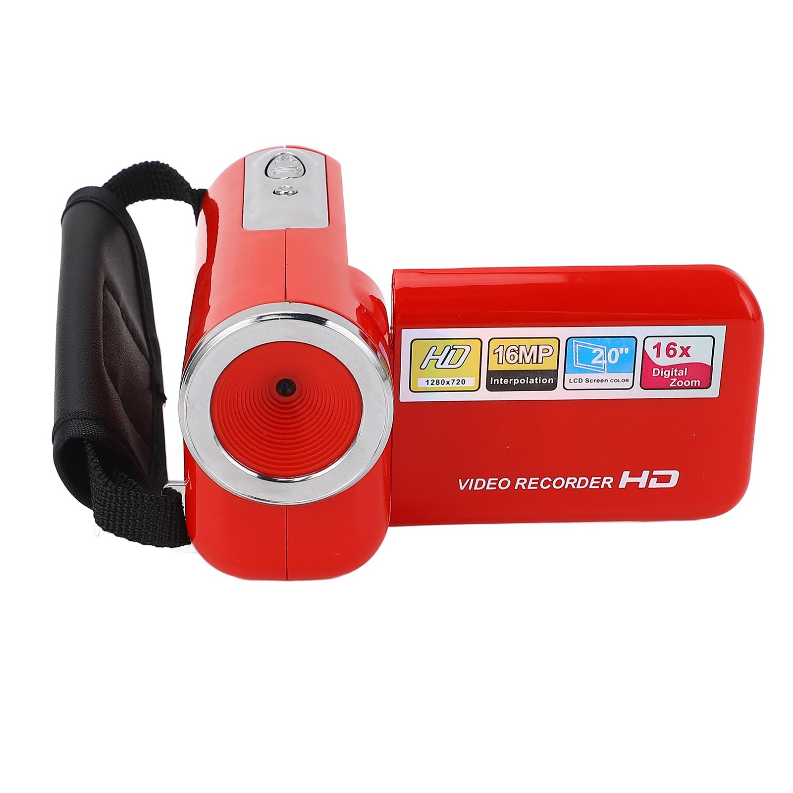 

16MP 1080P Video Camera HD 16X Digital Zoom USB Digital Camera Video Recorder with 2 Inch Rotation Screen for Travel червоний