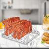 Portable Rib Rack Folding Steak Rack Easy to Use Turkey Roasting Rack  BBQ