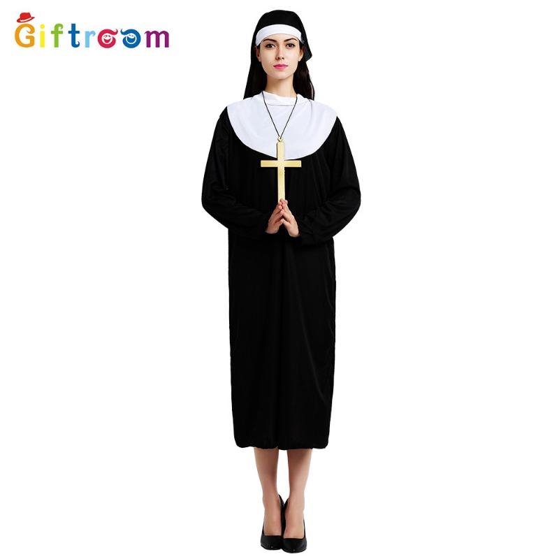 Easter Clothes Nuns Robe Party Cosplay Costume Drama Stage Performance