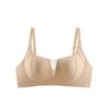 Gathering Bra Women's One-piece Cup with V-neck Support Half Cup Underwear Women's Seamless Bra Without Underwire Sexy Bra Without Underwire