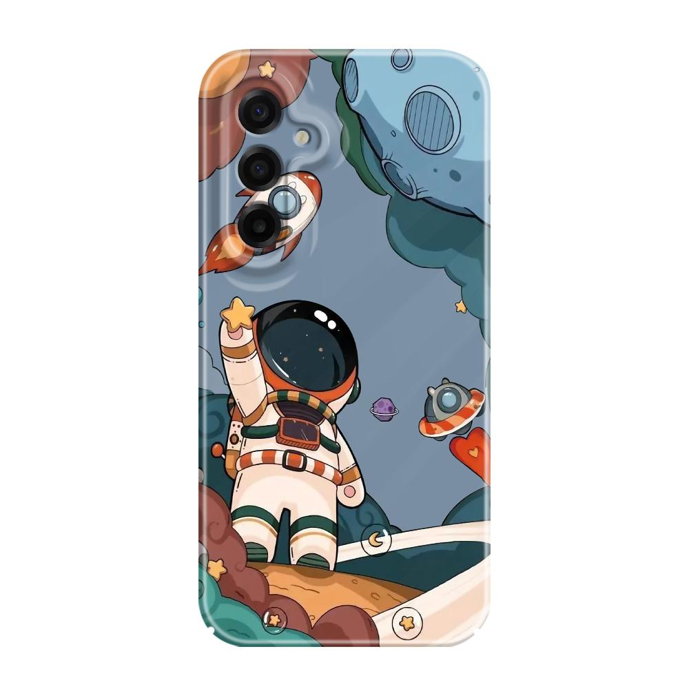 Flying Astronaut Phone Case For Samsung Galaxy A57 A37 A17 A56 A36 A26 A16 A06 A55 A35 A25 A15 A05 4G 5G Film Hard Cover