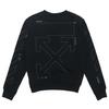 Off-White Diag Unfinished Slim Crewneck Black / Silver Men Tops OMBA025E19E300031091