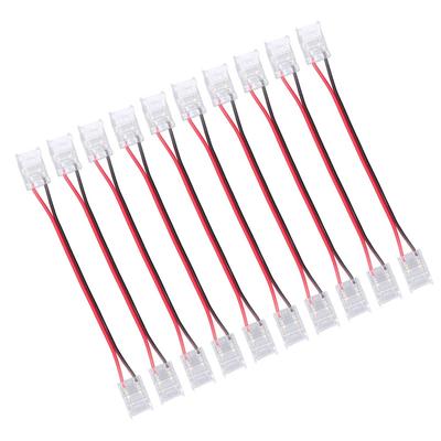10pcs Strong 2Pin Strip Light Connector 8mm/10mm Double Headed LED Strip Connector Jumper Connector For Home
