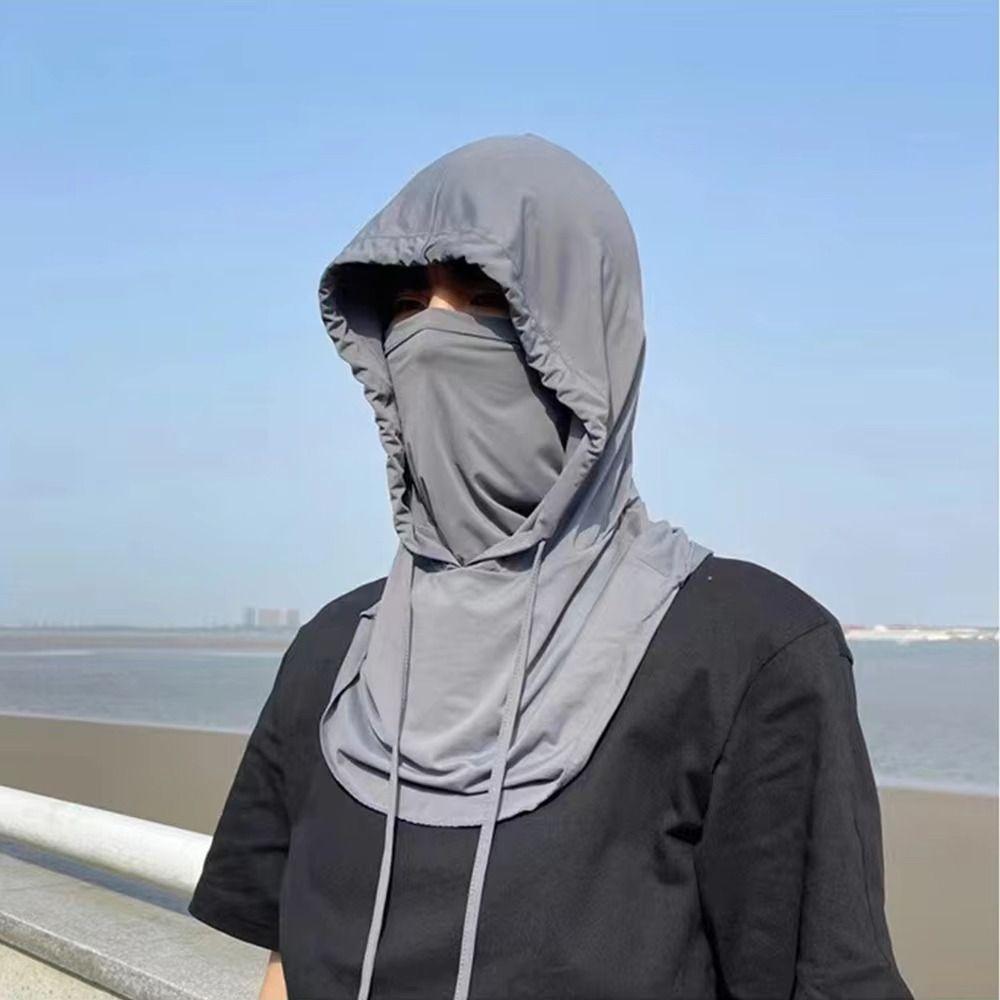 Neck Protection Sunscreen Mask Sunscreen Ice Silk Hat Fashion UV Protection Neck Gaiter  Summer