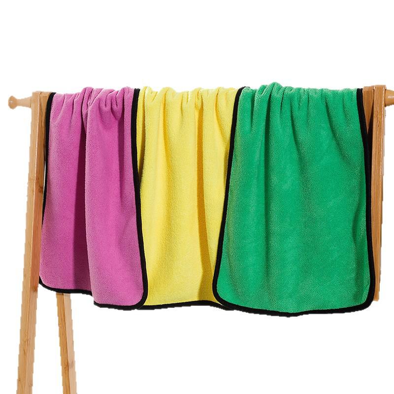 Double-Sided Coral Fleece Car Wash Towel - High Absorption, Thickened for Home and Car, Ideal Cleaning Solution