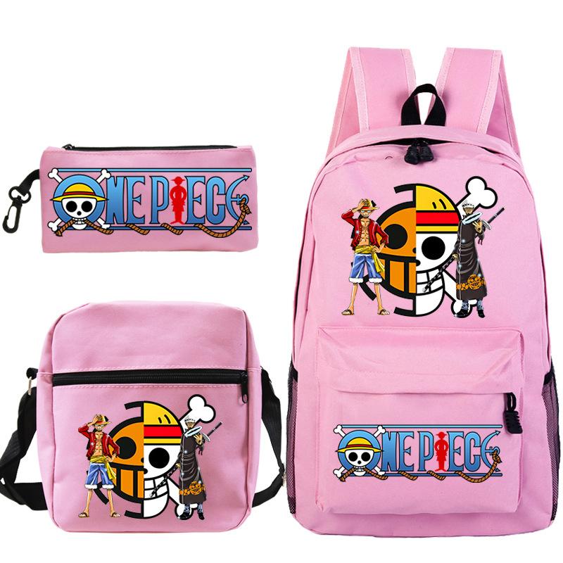 School Bag Large Capacity, Junior High School Students, Primary School Students, School Bag Three-Piece Set, Backpack, Messenger Bag, Stationery Bag