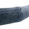 Custom denim steering wheel cover in a regular perfect round suitable for lightweight vehicles up to classic, retro, shape, shape, (size S, 37-38cm).