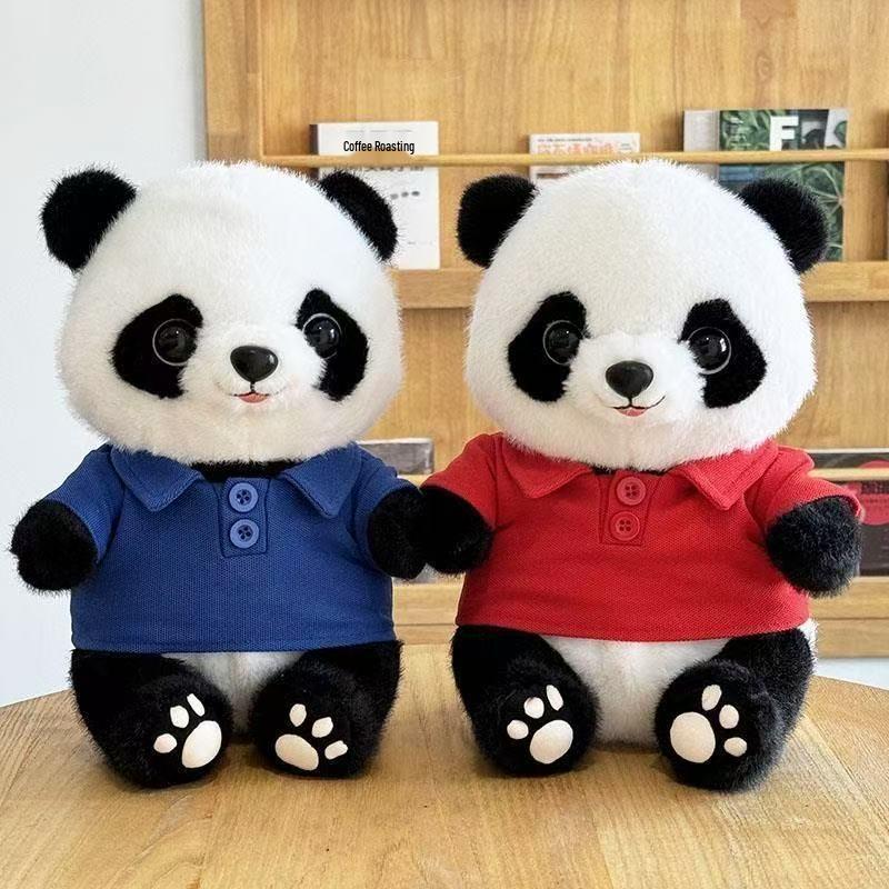 Adorable Panda Plush Toy with Outfit - Chengdu Souvenir and Festival Gift, Customizable with Logo.