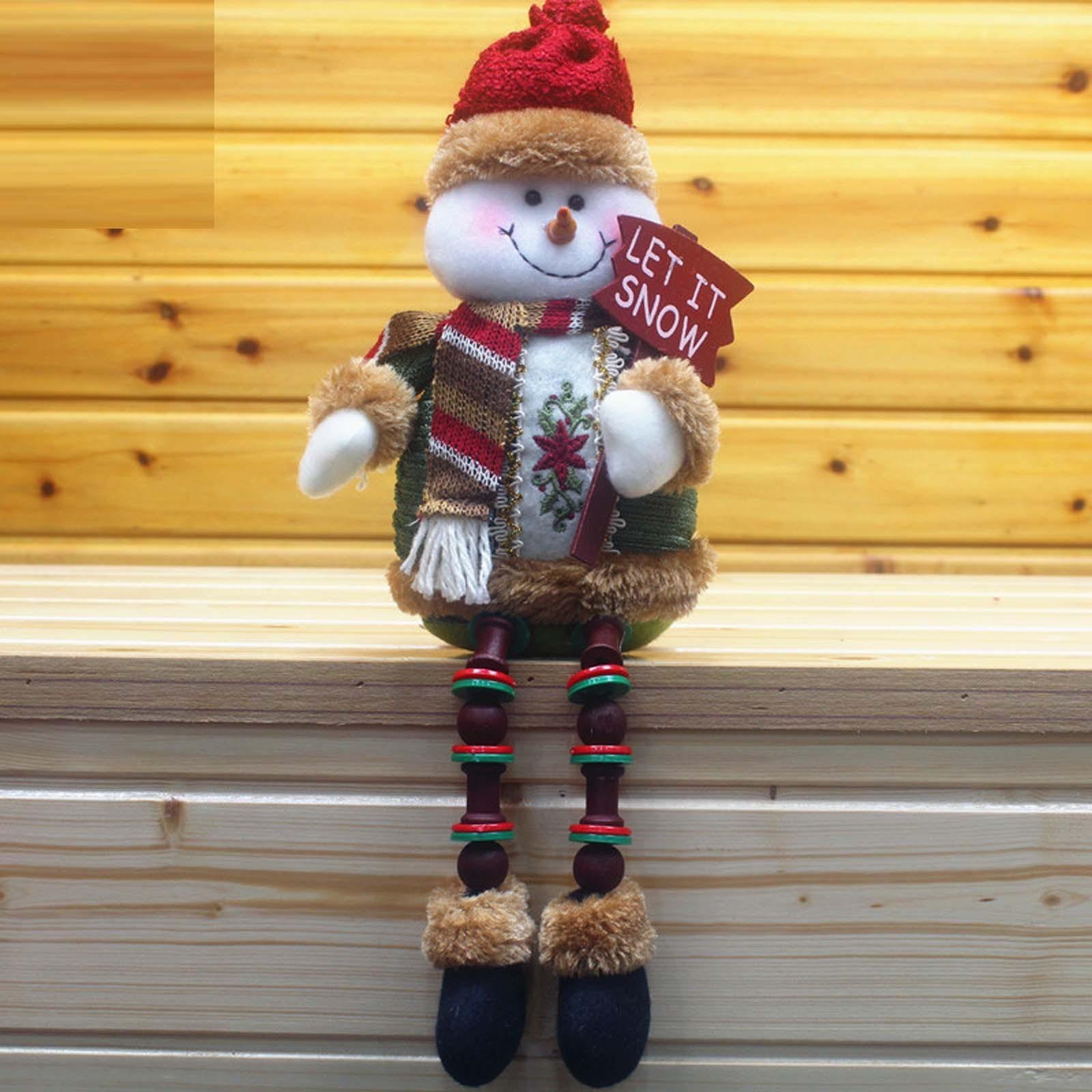 

Christmas Santa Snowman-Reindeer Christmas Decoration 2026 Table Mantel Decoration Plush Dolls Christmas Gifts For Kids Baby