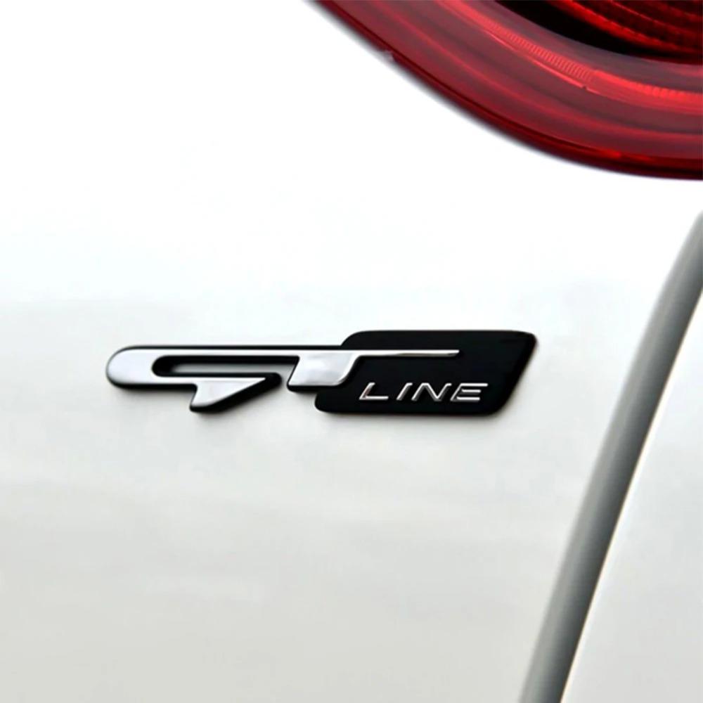3D Chrome GT Line Emblem Badge - For Kia Ceed Picanto K5 Stonic Optima Sportage GT Line Badge Decal Accessories