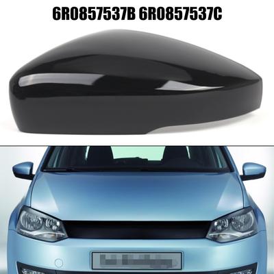 Convient pour Polo MK5 Boîtier de rétroviseur Noir Brillant Couvercle de rétroviseur Côté Gauche