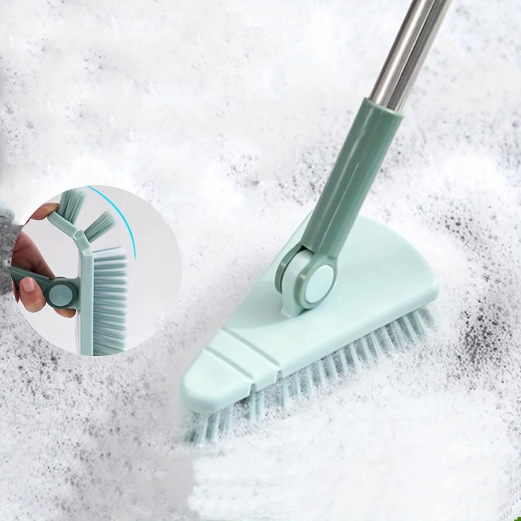 Gap Brush, Ceramic Tile Floor Brush, Triangular Floor Brush for Cleaning Bathtubs and Floor Gaps, Long Handle Detachable