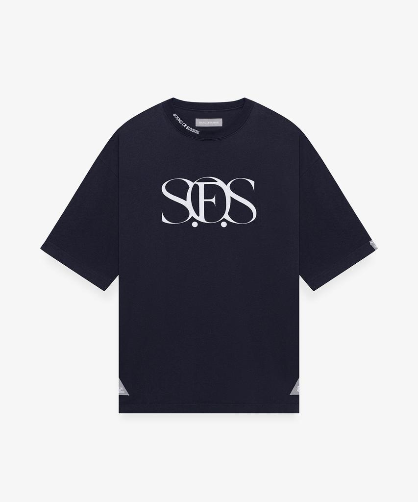 Saundeuobeuseonlaijeu Printed T-Shirt Navy
