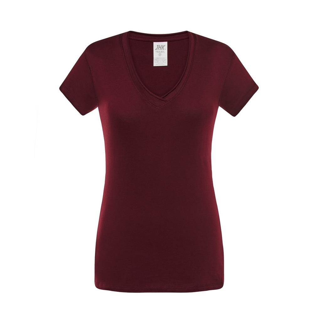 JHK Womens/Ladies Sicilia V Neck T-Shirt