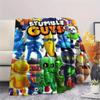 1PC Stumble Guys Print Flannel Blanket, High quality Comfortable for All Seasons, Home Decor, Warmth and Comfort, Perfect for Christmas Gifts184