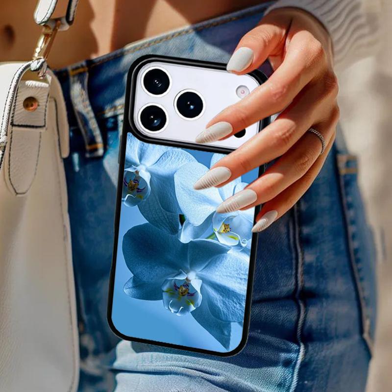 Orchid Flowers Colorful Phone Case For iPhone 17 Air 14 15 13 12 Max Cover For Apple 16e 11 Pro Max Plus Coque