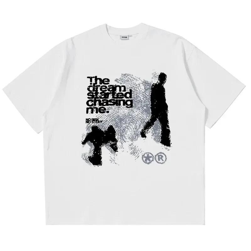 

Unisex Tshirt Short Sleeve Shadow Print Y2k Top Tees Harajuku Streetwear Vintage Graphic Korean Aesthetic Clothing 4XL