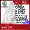 Autocolant Auto 2025 Noi Litere Metalice Auto Decaluri Portbagaj Spate Emblema Insignă Logo Autocolant Pentru Skoda Octavia Superb RAPID FABIA KAMIQ KA
