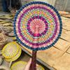 Woven Straw Fan Summer Cooling Grass Handwoven Fan Handmade Fan Nordic Hanging Decorations for Bedroom Wedding