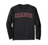 Charleston South Carolina Souvenir College Style Red Text Long Sleeve T-Shirt