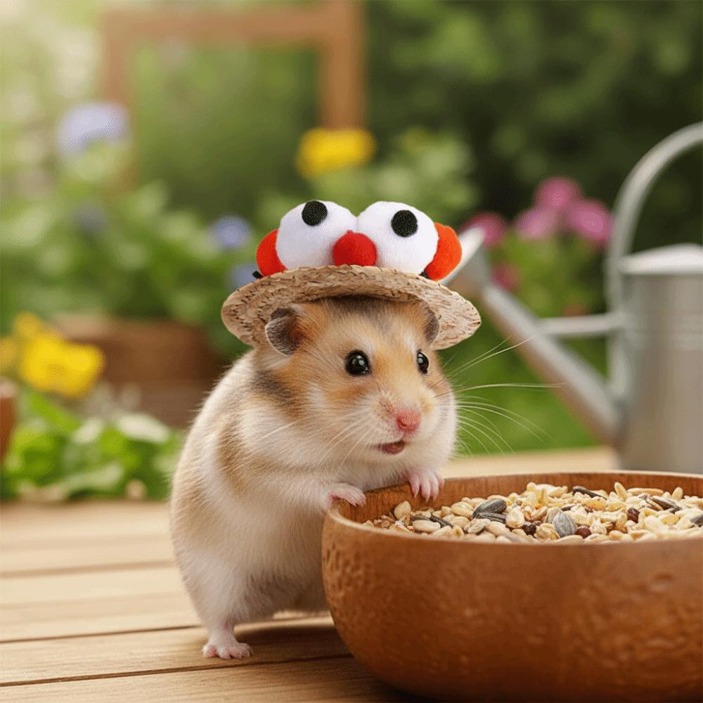 Adjustable Fisherman Hat Elastic Strap Decorative Rabbit Cap Creative Pet Sun Hat  Pet Festive