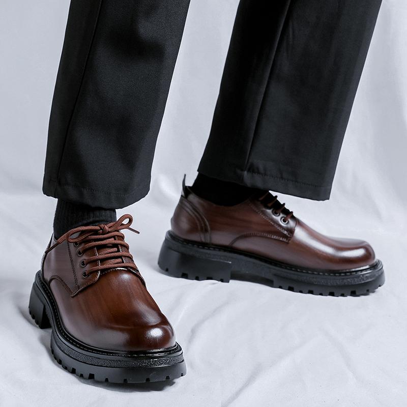 Hot selling Casual Business Men's Leather Shoes Derby British Style Design Dress up party Black Brown high-quality shoes
