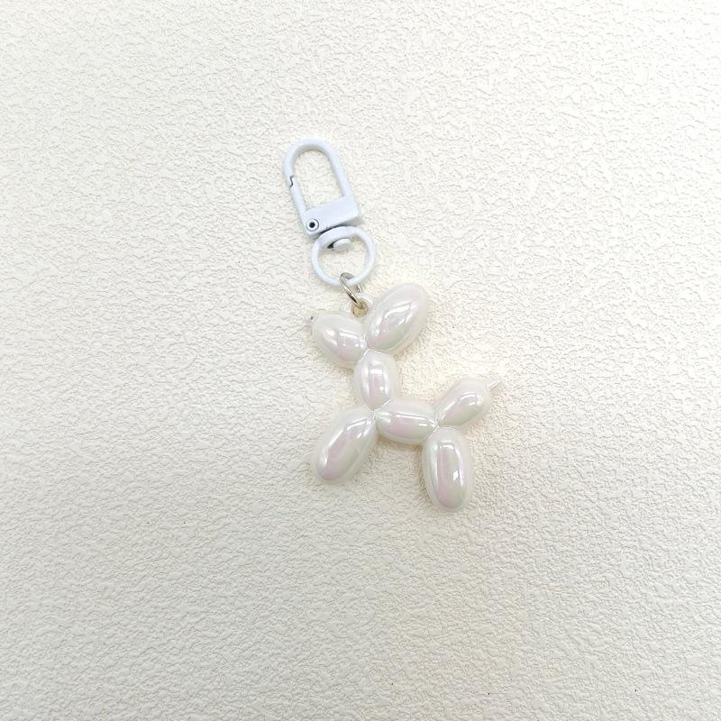 Color-Plated Balloon Dog Acrylic Keychain Pendant
