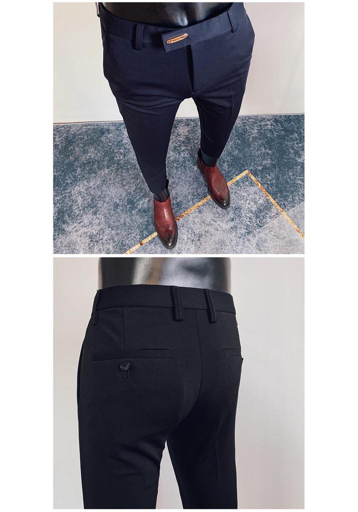 Summer Men's Business Casual Straight Suit Trousers