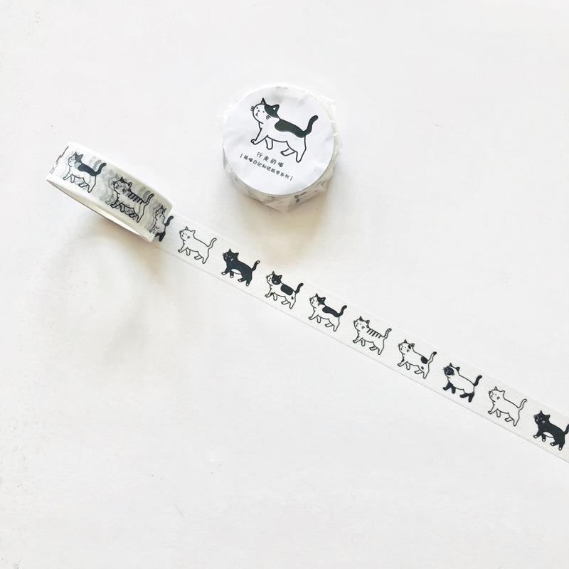 500pcs/roll Round Cat Funny Label Stickers for Packaging Phone Cases Suitcases Laptops Ins Hot Expression Stickers