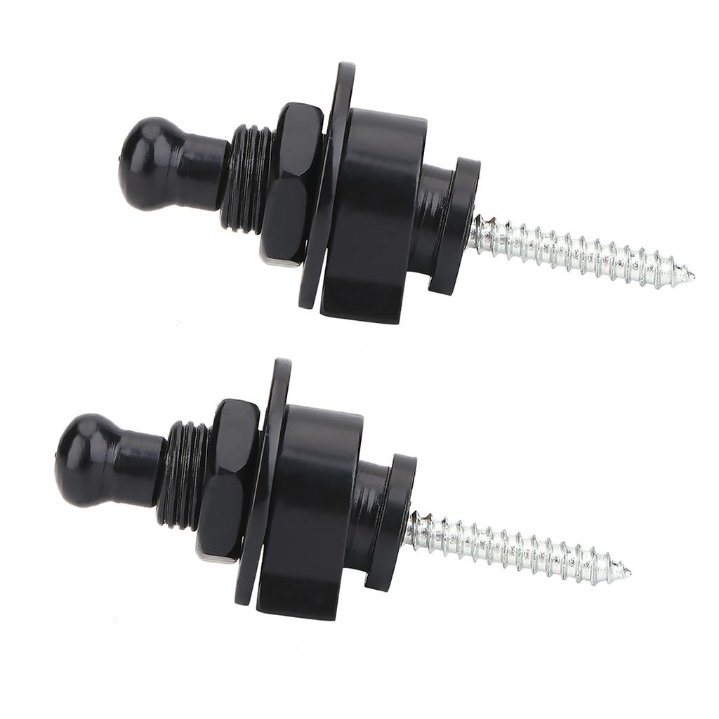 2Pcs Metal Guitar Anti Skid Strap Locks Replacement Part for Electric Guitar(Silver)
