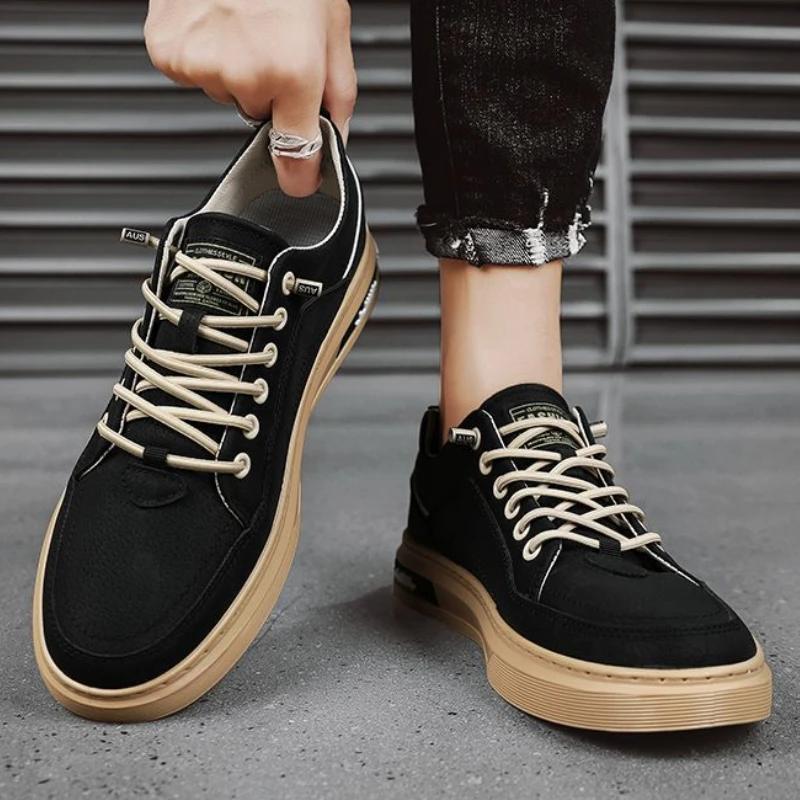 Men Loafers Outdoor Comfortable Wear-Resistant Jogging Casual Shoes Designer Classic Leather Men's Vulcanized Shoes zapatillas