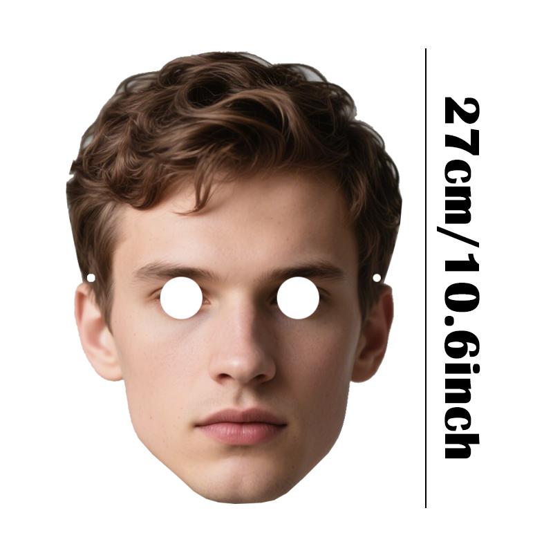 

6/10 шт. Персонализированные маски для лица с реальным лицом человека, Индивидуальные свадебные маски для невесты и жениха, Индивидуальная бумажная маска для лица, Принадлежность для вечеринки по случаю дня рождения 6pcs